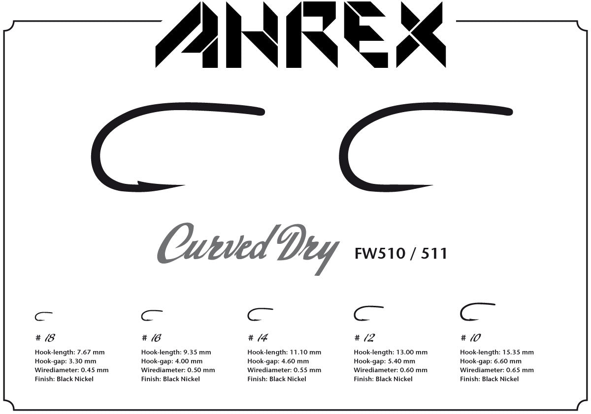 AHREX FW511 – Curved Dry Fly Barbless