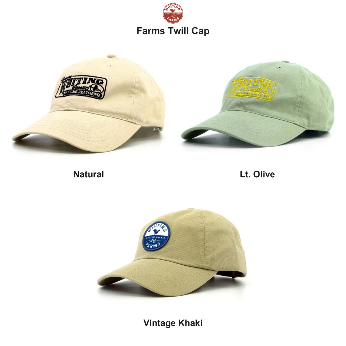 Farveoversigt – Whiting Farms Twill Cap