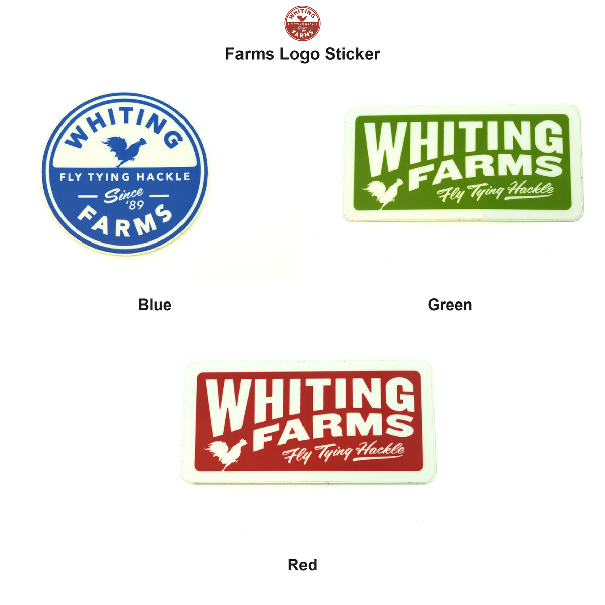 Farveoversigt – Whiting Farms Logo Sticker