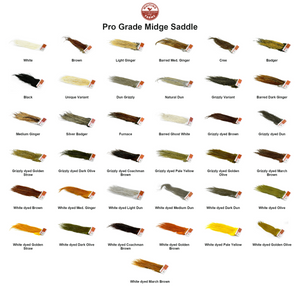 Du tilføjede <b><u>Whiting Pro Grade Midge Saddle</u></b> til kurven.