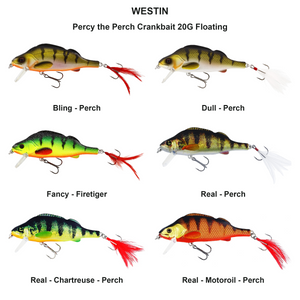 Du tilføjede <b><u>Percy the Perch Crankbait 20G Floating</u></b> til kurven.