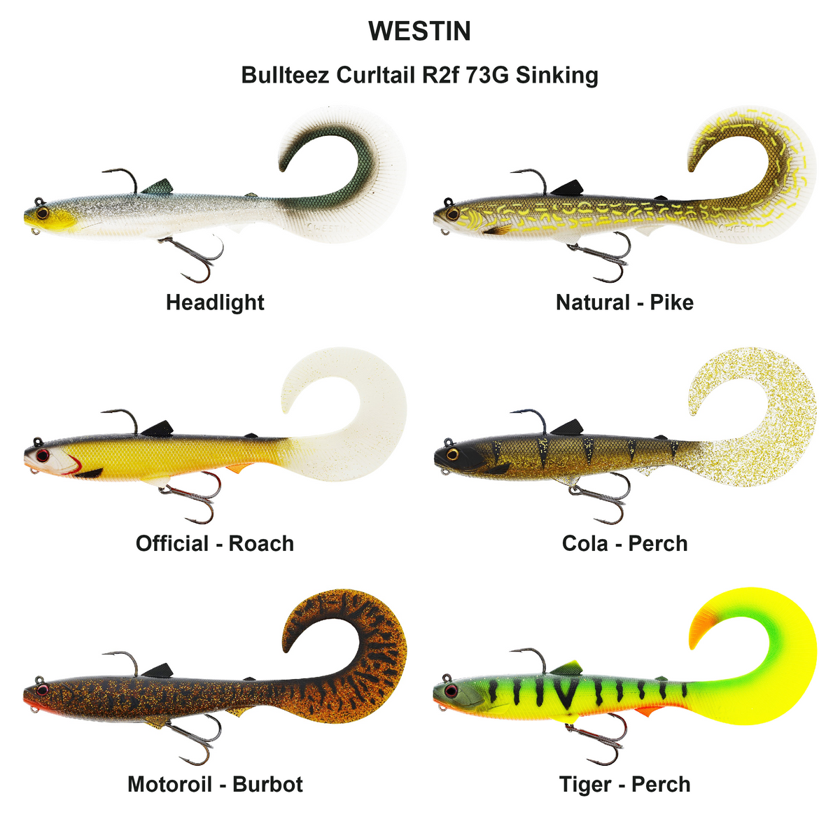 Farveoversigt – Bullteez Curltail R2f 73G Sinking