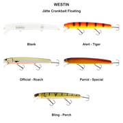 Farveoversigt – Jätte Crankbait Floating