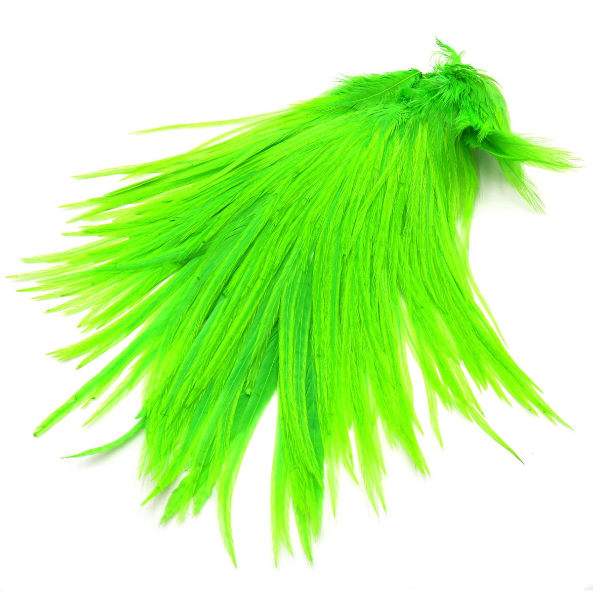 Ewing Dry Fly Half Saddle, Chartreuse; product photo from All Points Fly Shop