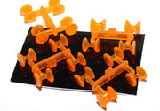 Diamond Fish Eyes - Transparent Super Fluo. Orange