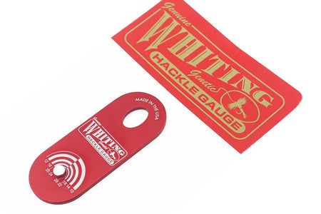 Du tilføjede <b><u>Whiting Hackle Gauge - Ruby</u></b> til kurven.