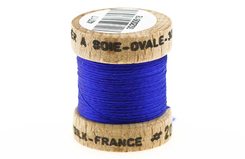 100% Pure French Silk - Kingfisher Blue