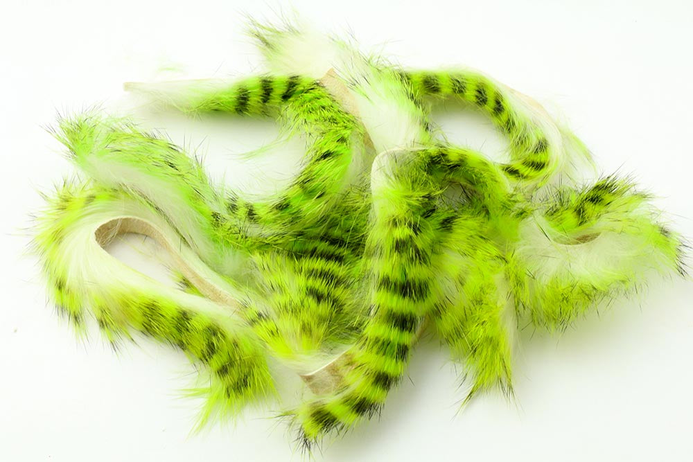Micro Pulsator Rabbit Strips - Black Barred Chartreuse/White