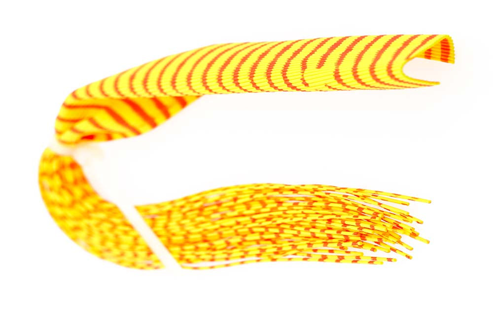 Barred Round Rubber Legs - Yellow/Orange/Red