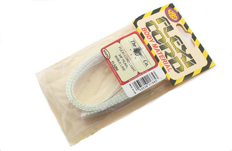 Flexi cord - Pearl/silver ( 1/4 inch 6 mm) 