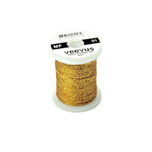 Veevus Mini Flatbraid - Shiny Gold