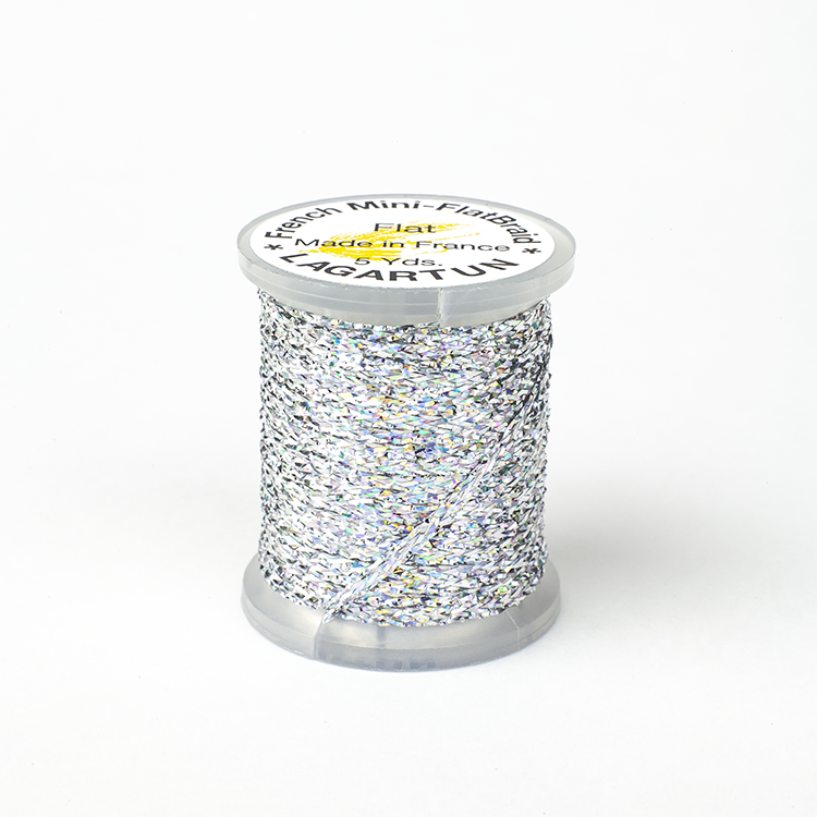 French Mini Flatbraid - Holo Silver