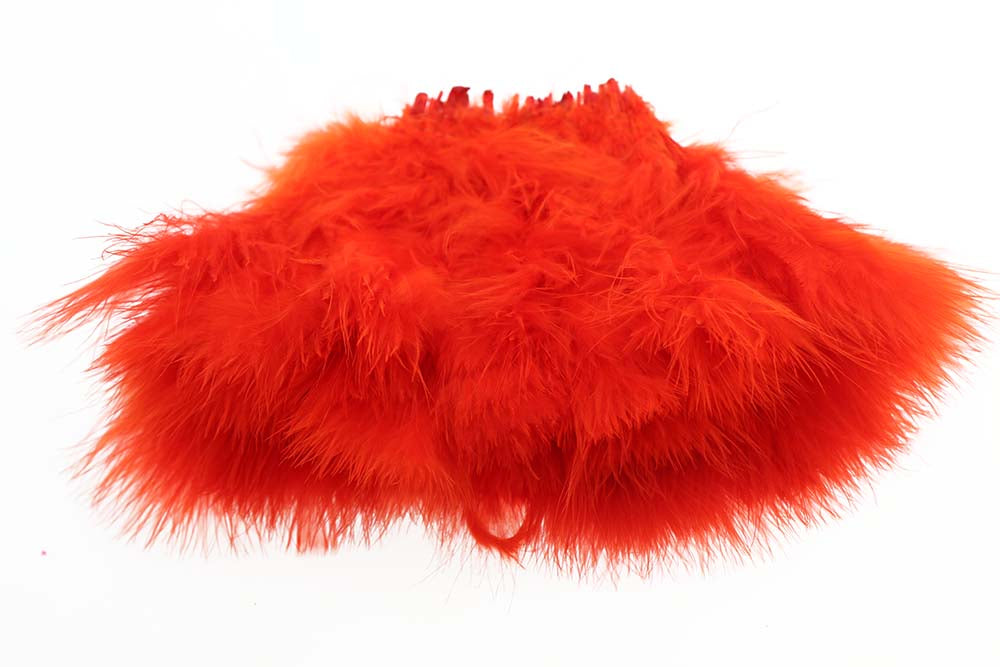 Strung/Blood Quill Marabou - Fl. Fire Orange